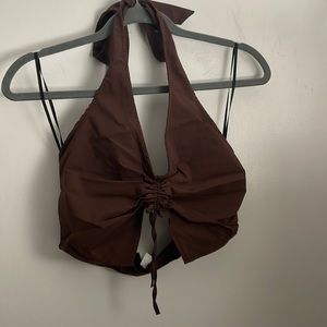 Brown cropped top
